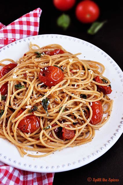 Roasted Cherry Tomato Pasta Spill The Spices
