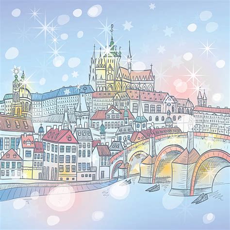 Prague Castle Night Illustrations Royalty Free Vector Graphics And Clip