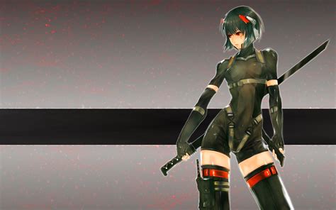Warrior Girl Sci Fi Bodysuit Anime Hd Wallpaper 1920x1200 A957 Anime