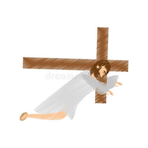 Le Veronica Lave Le Jésus Christ De Visage Ombre Illustration Stock