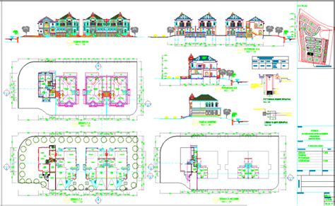 Villas Architecture Master Plan And Detail In Autocad Dwg Files