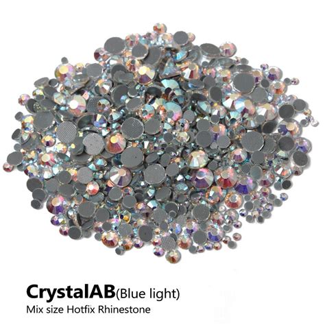 Hotfix Rhinestone Blue Light Crystalab Mix Size Rhinestones Shiny