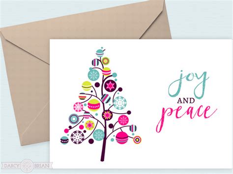 Joy And Peace Free Printable Holiday Cards