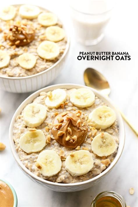 Peanut Butter Banana Overnight Oats Video Fit Foodie Finds