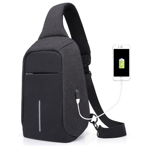 Guess sling bag from japan magazine appendix. Men's Sling Bag With External USB Port | Large bags, Bags ...