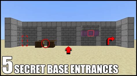 5 Secret Base Entrances In Minecraft Bedrock Youtube
