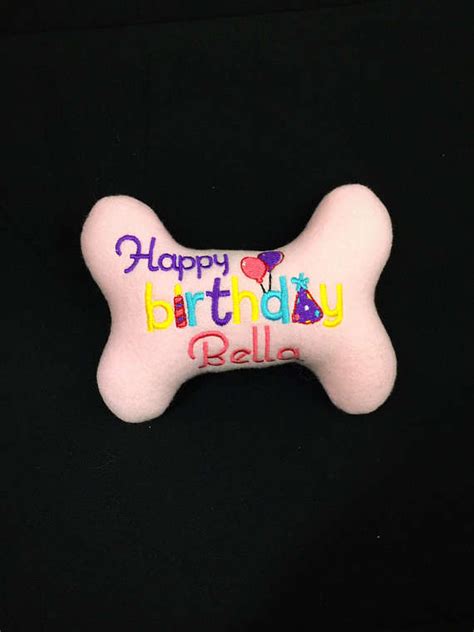 Happy Birthday Dog Bone Toy Personalized Pampered Paw