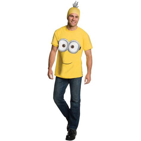 Minions Movie Minion Shirt And Headpiece Mens Adult Halloween Costume
