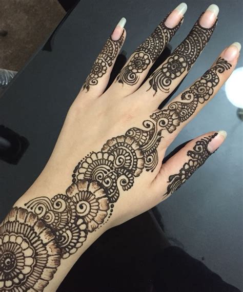 Simple Floral Henna Design With Finger Details ️ Mehndi Designs For