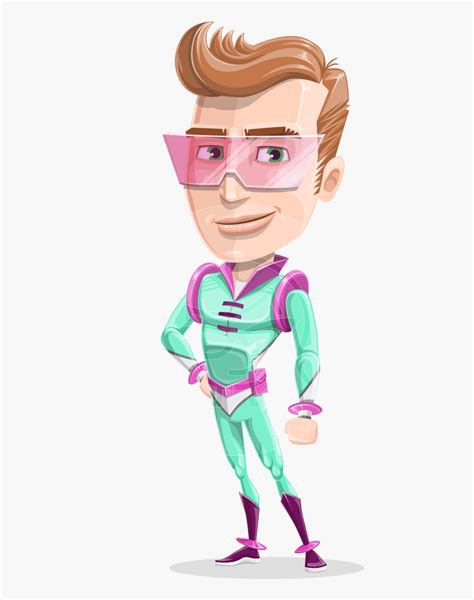 Vector Futuristic Man Character Future Person Cartoon Free