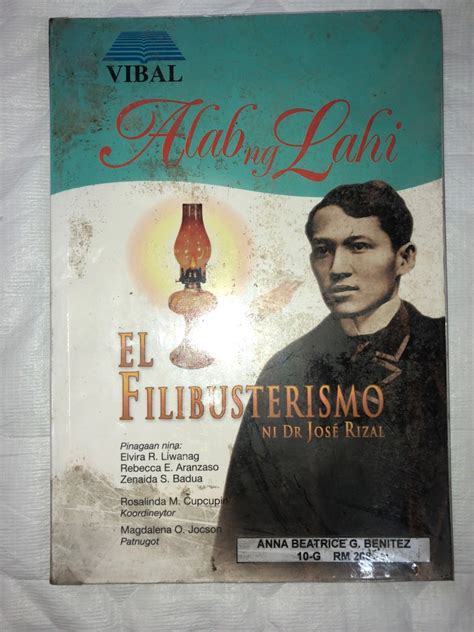 Alab Ng Lahi El Filibusterismo Ni Dr Jose Rizal Hobbies And Toys Books