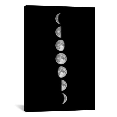 Minimalist Moon Phases // Black (18"W x 26"H x 0.75"D) - Astrology
