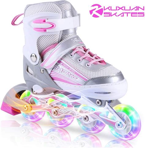 Buy Kuxuan Skates Inline Skates Adjustable For Kidsgirls Skates With
