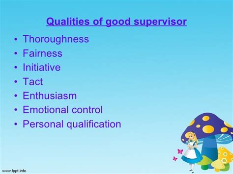 qualities of a good supervisor