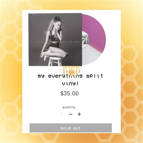 Zofia ️想像 On Twitter Rt Buzzingpop Vinyl Copies Of Ariana Grandes ‘my Everything Sold Out