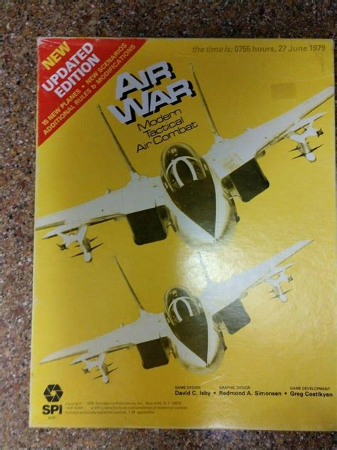 Air War Modern Tactical Air Combat 1979 Strategy Board Game Spi