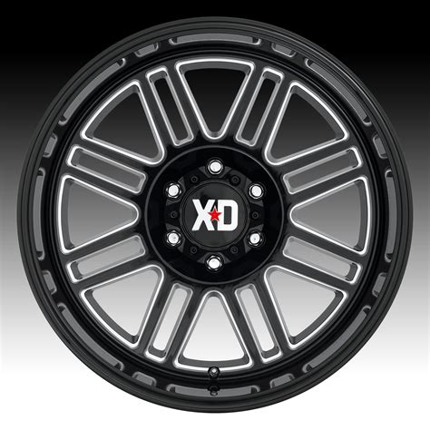 Xd Series Xd850 Cage Gloss Black Milled Custom Wheels Rims Xd850