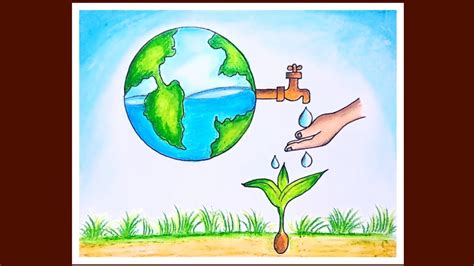 How To Draw Save Water Save Earth Save Environment Poster Drawing Save