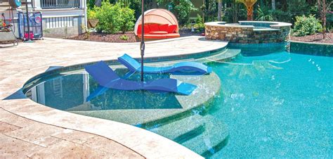 Loungetanning Ledges Blue Haven Custom Swimming Pool And Spa