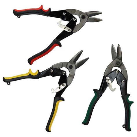 3pc Heavy Duty Tin Snips Set Sheet Metal Cutters Shears Tinsnip Ebay