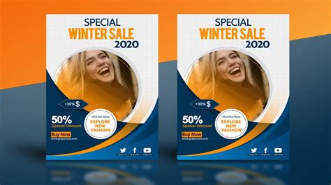 Creative Business Flyer Template Design In Photoshop Adobe Photoshop Tutorial Youtube