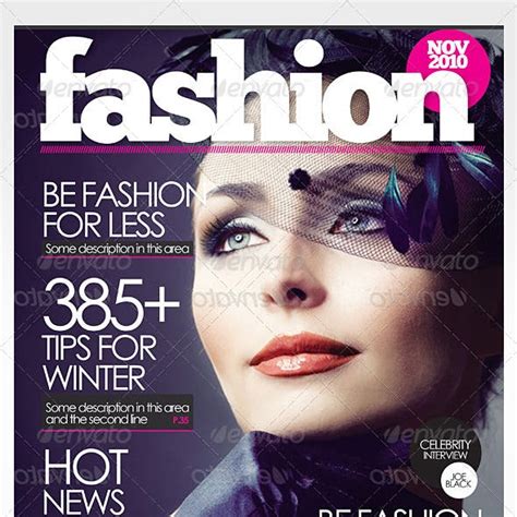 Magazine Cover Page Layout Design Template