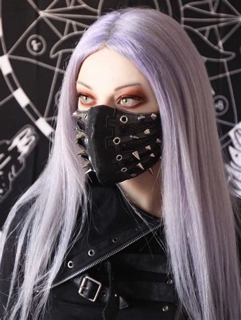 Black Gothic Punk Mask Fashion Punk Fashion Diy Face Mask Fashion
