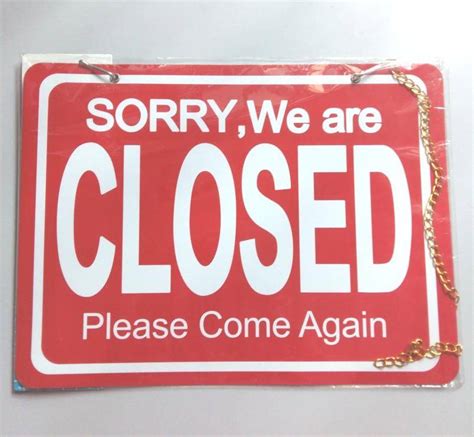 Yes We Are Open Sorry We Are Close Plastic Sign Board Dual Side