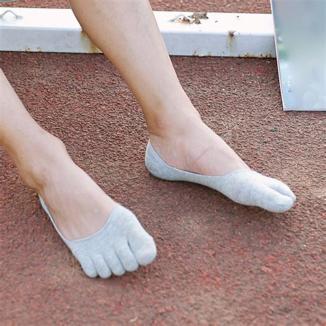 5 Pairs Mens Invisible Toe Socks Casual Non Slip Low Cut Five Fingers Socks Ebay