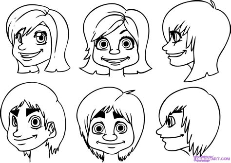 How To Draw A Face Cartoon Step By Step
