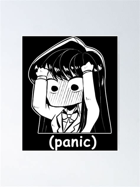 Funny Manga Panic Chibi Komi San Meme Classic Poster For Sale By