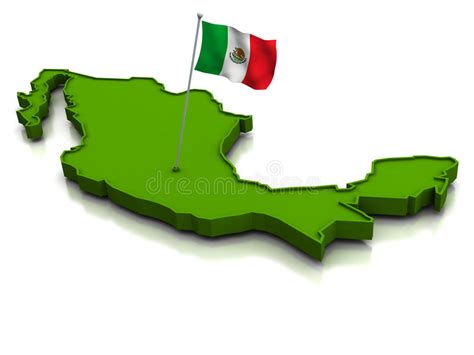 Mexico Map And Flag Stock Illustration Illustration Of White 11405544