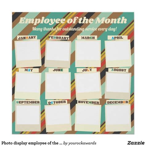 Photo Display Employee Of The Month Recognition Poster In