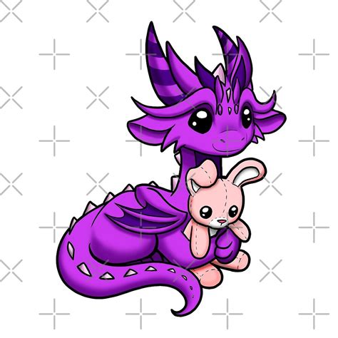 Dragon With Bunny Plushie By Rebecca Golins Redbubble