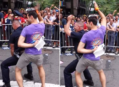 On Duty Nypd Officer Grinds Simulates Sex With Man In Street At Gay Pride Parade Christian