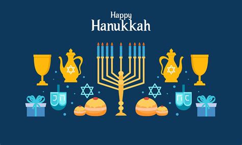Hanukkah Menorah Happy Jewish Holiday Hanukkah Concept 15422195 Vector