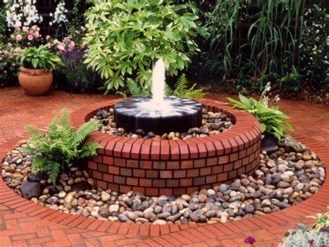 Millstone With High Brick Built Wall Water Fountains Outdoor