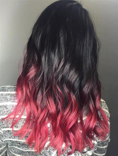 27 Top Pictures Black Hair Pink Tips Pin By Maria Tandazo On Hair