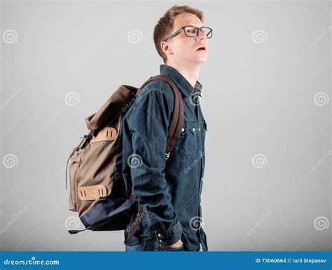 Student With A Heavy Backpack Stock Photo Image Of Lifestyle