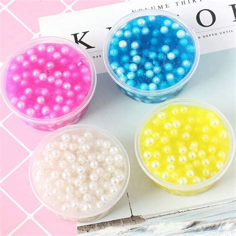 1pcs The New Pearl Slime Mud Fluffy Foam Mud Incense Beads Eliminate