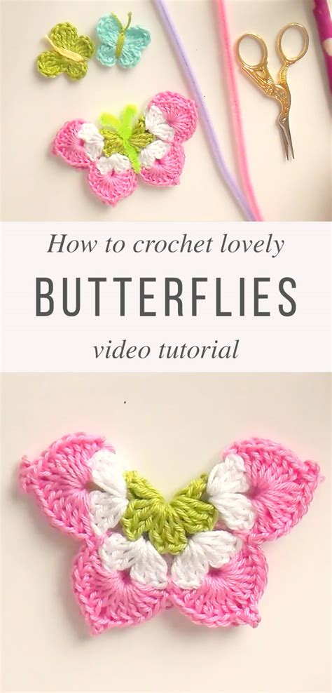 Lovely 3d Crochet Butterfly Tutorial Crochetbeja