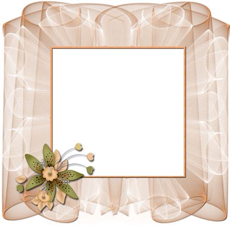Download Beautiful Transparent Cream Frame With Flower Wallpapers