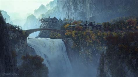 Rivendell World Lord Of The Rings Fantasy Luminos Lotr Bridge