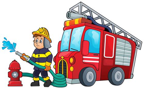 Fireman Truck Cartoon