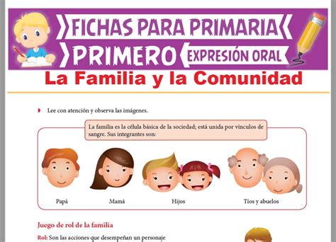 Ficha De Mi Familia Para Primero De Primaria Fichas P