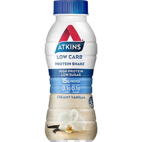 Atkins Low Carb Protein Shake Creamy Vanilla 330ml Woolworths