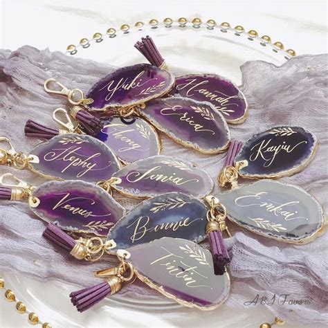 Personalized bridesmaid gifts are a great way to show your appreciation. 1pcs lot Unique Custom name Agate Keychain Birthday gifts ...