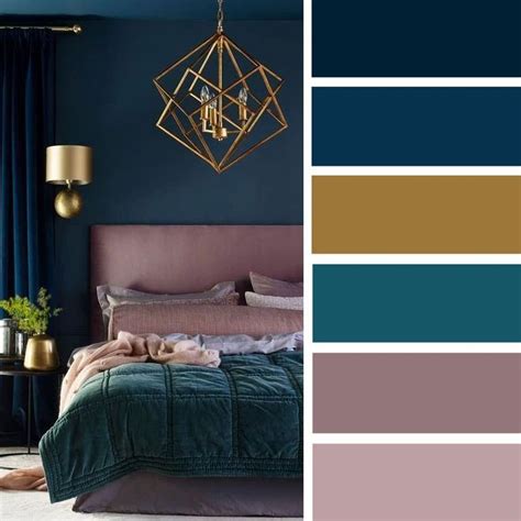 15 Best Color Schemes For Your Bedroom Gold Mauve Navy Blue And