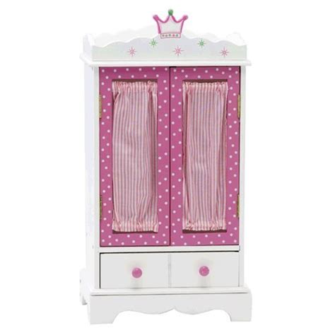 wardrobe dresser 18 inch doll wish crown storage armoire furniture fits 18 american girl dolls