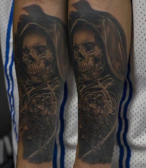 100 Raven Tattoo Designs For Men Scavenge Sooty Bird Ink